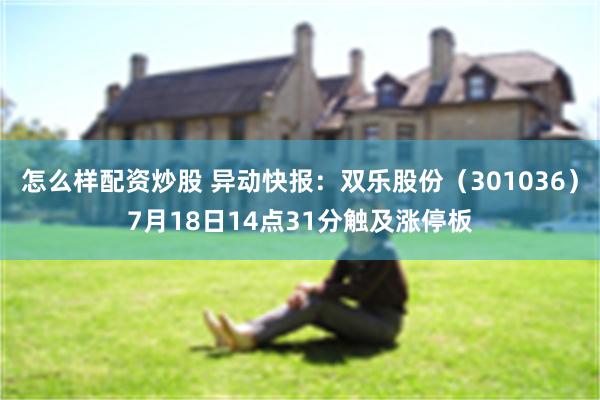 怎么样配资炒股 异动快报：双乐股份（301036）7月18日14点31分触及涨停板