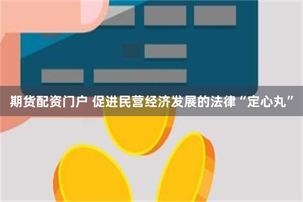 期货配资门户 促进民营经济发展的法律“定心丸”