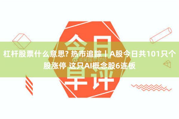 杠杆股票什么意思? 热市追踪丨A股今日共101只个股涨停 这只AI概念股6连板