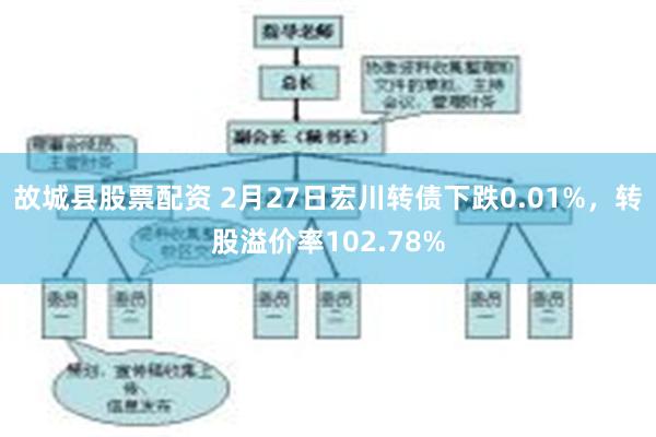 故城县股票配资 2月27日宏川转债下跌0.01%，转股溢价率102.78%